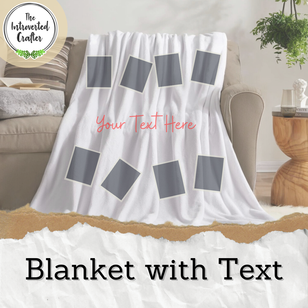 Personalized Photo Blanket With Text